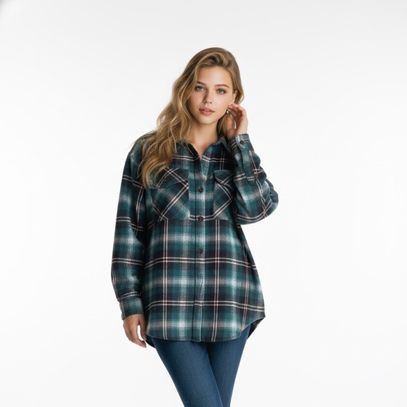 American Eagle Outfitters Tops - American Eagle Plaid Flannel Shirt XS | Oversized Destroyed Shacke Bundle deal: